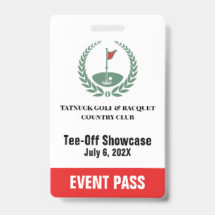 Badge Pass Événement Spécial Club de Golf
