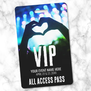 Badge Pass Tout Accès Événement VIP