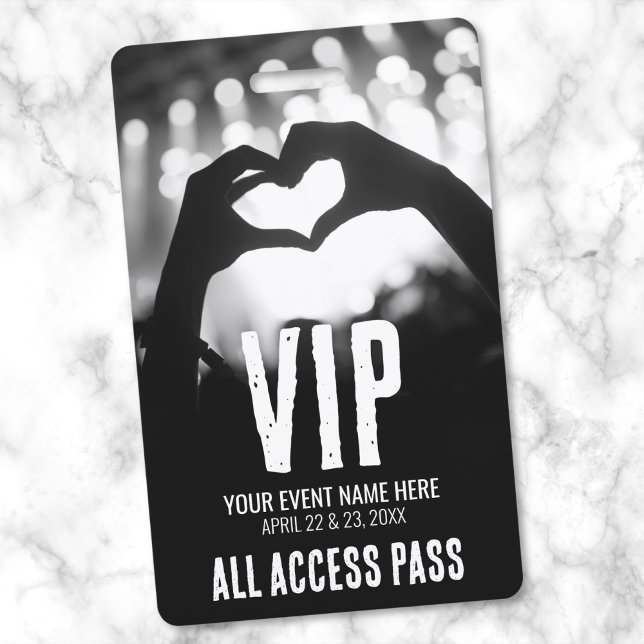 Badge Pass VIP accès à tous les événements (Event All Access Pass VIP Badge)
