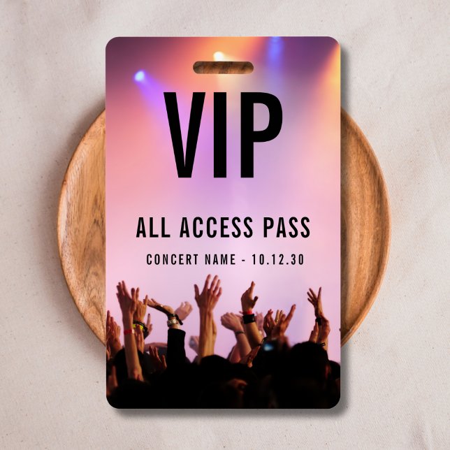 Badge Pass VIP Accès Illimité Événement Concert  (Créateur téléchargé)