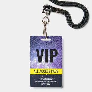 Badge Pass VIP Accès Illimité Festival de Musique Concer