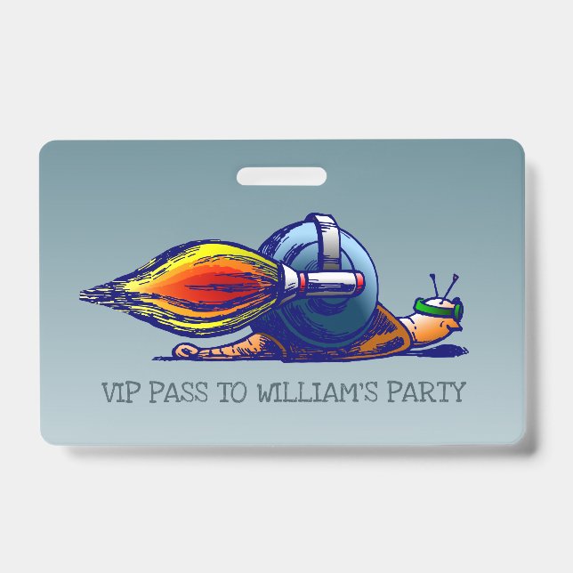 Badge Pass VIP Escargot Fusée (Avant)