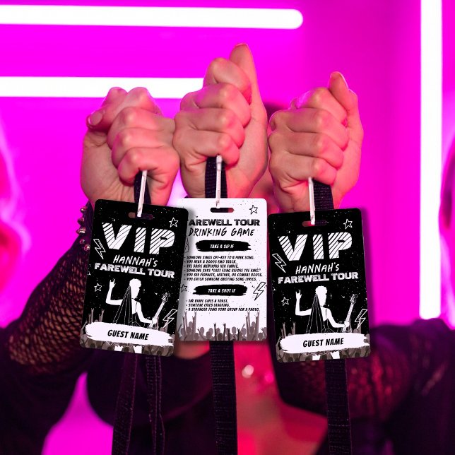 Badge Pass VIP pour la tournée d'adieu Punk Rock Bachelo (Créateur téléchargé)