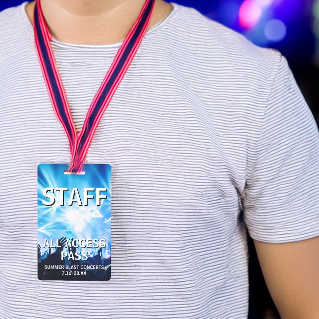 Badge Passe d'accès total au concert de l'équipe STAFF (STAFF All Access Pass Concert Event Badge)