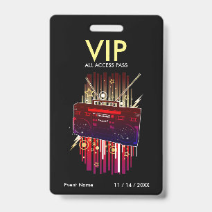 Badge Passe d'accès VIP Boombox Blast