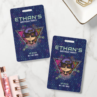 Badge Passe d'accès VIP personnalisé pour l'anniversaire