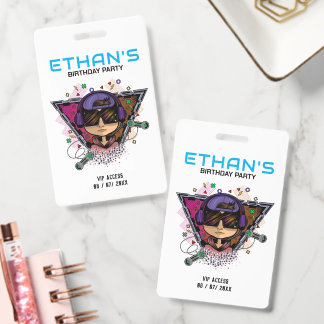 Badge Passe d'accès VIP personnalisé pour l'anniversaire