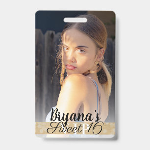 Badge Passe de fête d'anniversaire VIP or photographie p