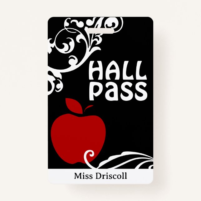 Badge Passe de la salle de classe Apple Floury Teacher H (Devant)