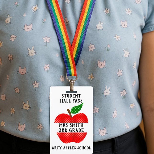 Badge Passe de salle de classe Apple pour professeur ou  (Créateur téléchargé)