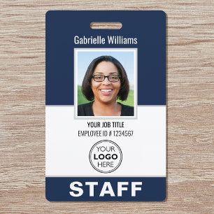 Badge Passe de sécurité du personnel avec photo d'identi
