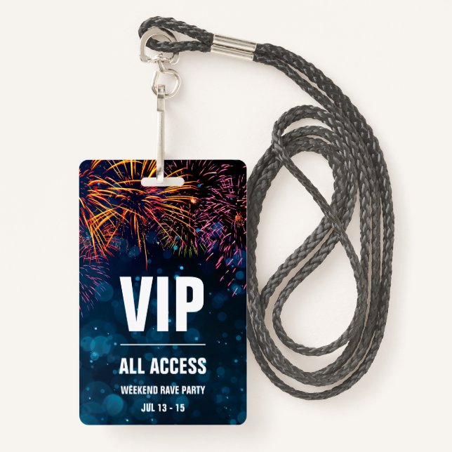 Badge Passe d'événement VIP All Access | Finale Firework (Devant avec lanière)