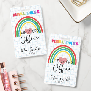 Badge Passe personnalisé pour l'école sur un cordon arc-