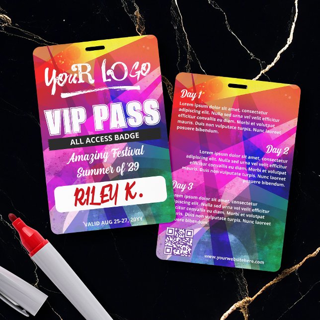 Badge Passe VIP Festival de Musique (Créateur téléchargé)