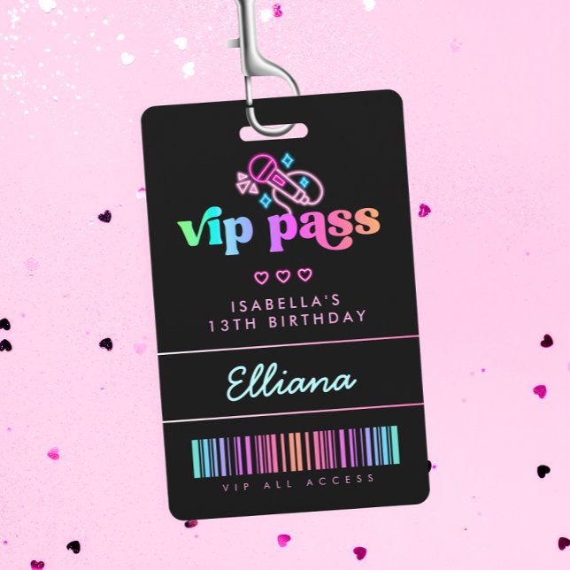 Badge Passe VIP personnalisé pour fête d'anniversaire Ka (Créateur téléchargé)