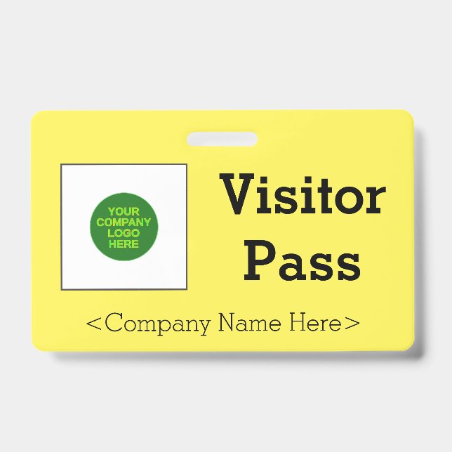 Badge "Passe Visiteur" simple (Avant)