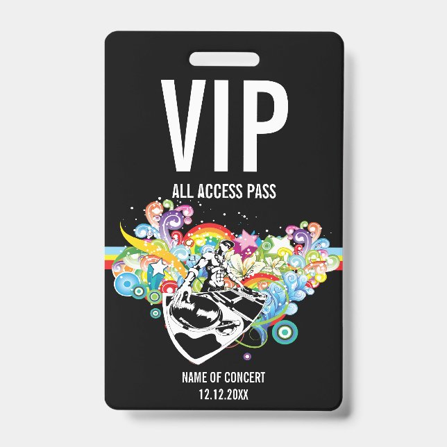 Badge Passeport de concert VIP tout accès (Avant)