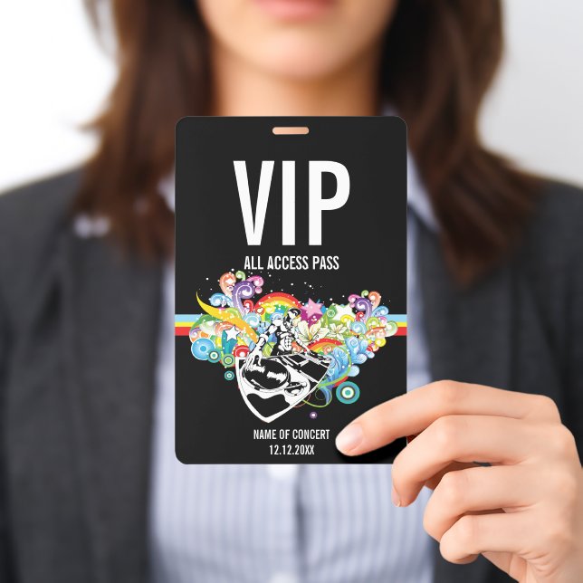 Badge Passeport de concert VIP tout accès (Présenté)