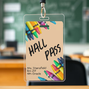 Badge Passeport de salle de bain de classe d'élève ensei