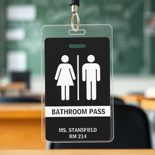 Badge Passeport pour les toilettes de l'école pour les e