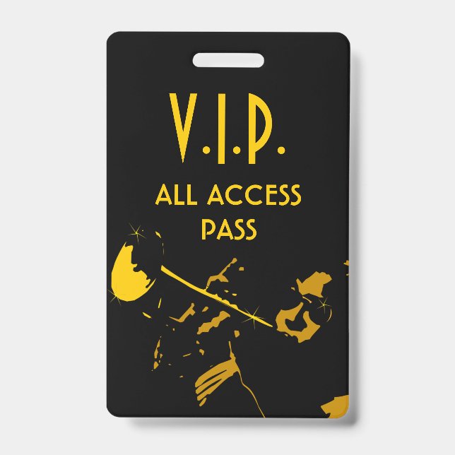 Badge Passeport Tout Accès VIP à un Événement Musical Ve (Avant)