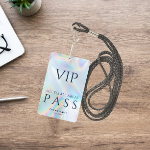 Badge Passeport Tout Accès VIP Holographique Anniversair
