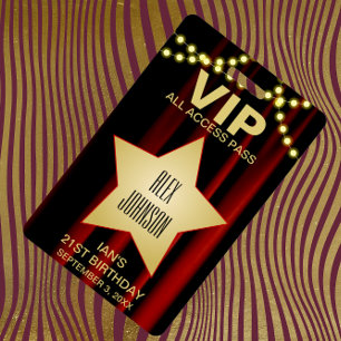 Badge Passeport VIP Hollywood Lights Gold Star