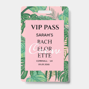 Badge Passeport VIP pour l'enterrement de vie de jeune f