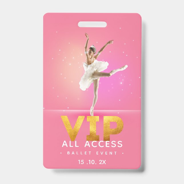Badge Passeport VIP pour l'événement de ballet (Avant)