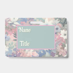 Badge Pastel de printemps/pâques fleuri/tropical