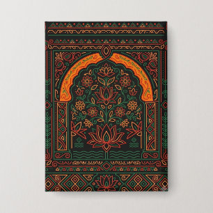 Badge Patch bouton mandala à l'arche de lotus