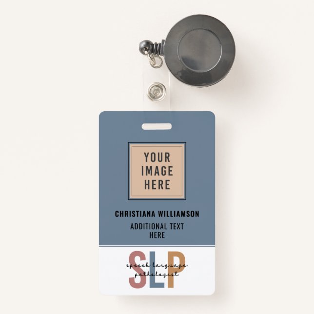 Badge Pathologiste du langage SLP (Front with Retractable)