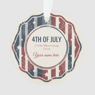 Badge patriotique du 4 juillet Vintage Americana