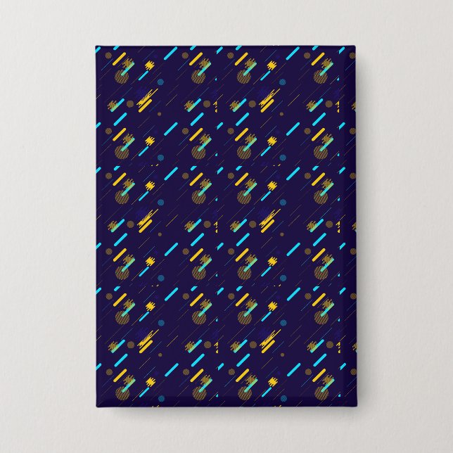 Badge Patterned canvas and clock with a colorful  (Recto)