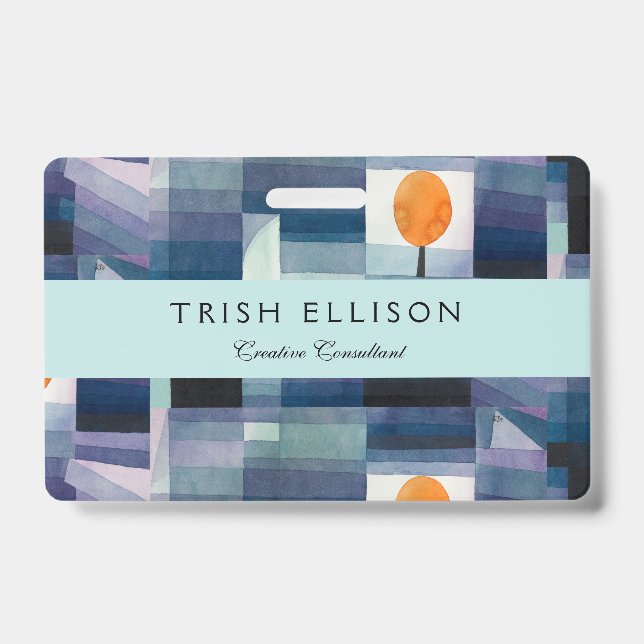 Badge Paul Klee Abstrait Tree Blue Peinture (Avant)