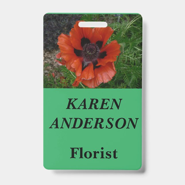Badge Pavot d'Orient   (Avant)