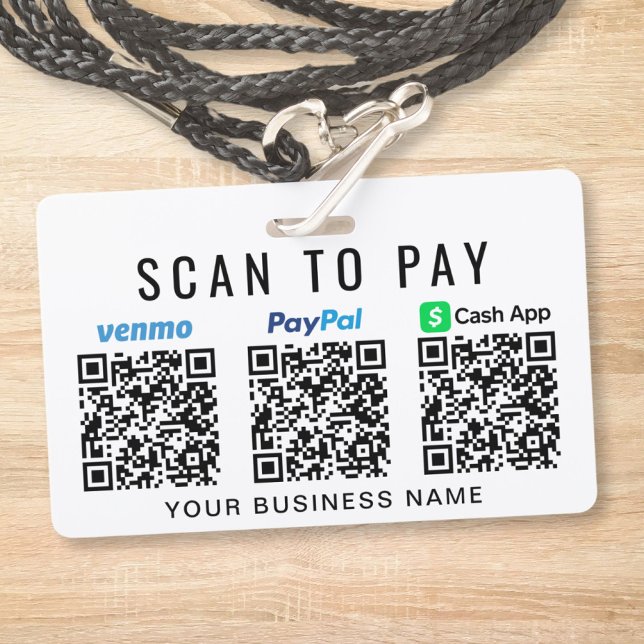 Badge Payer par code QR Scan Paypal Venmo CashApp (Créateur téléchargé)