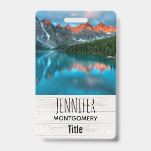 Badge Paysage de montagne et de lac pittoresque