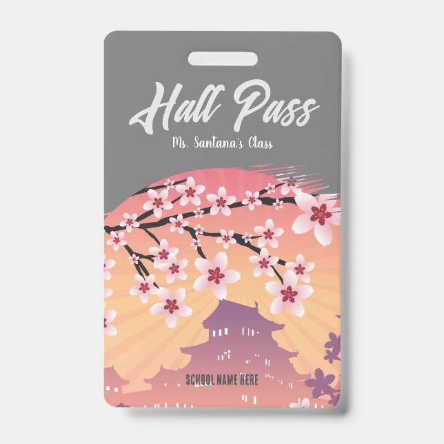 Badge Peach Blossom Hall Pass (Avant)