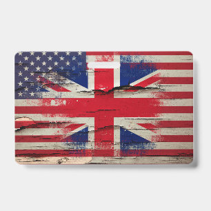 Badge Peinture Craquelée Drapeau britannique & Drapeau