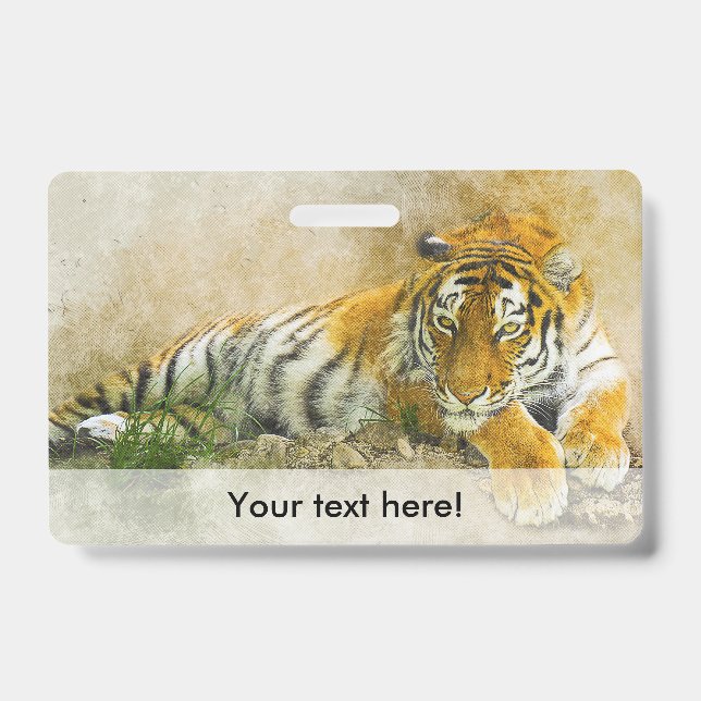 Badge Peinture sur tigre (Avant)