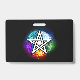 Badge pentagramme du Wiccan