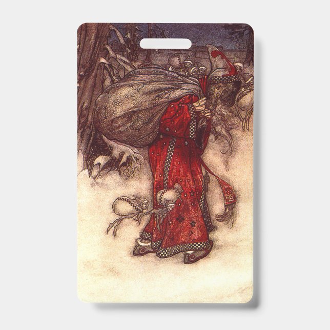 Badge Père Noël Arthur Rackham  (Avant)