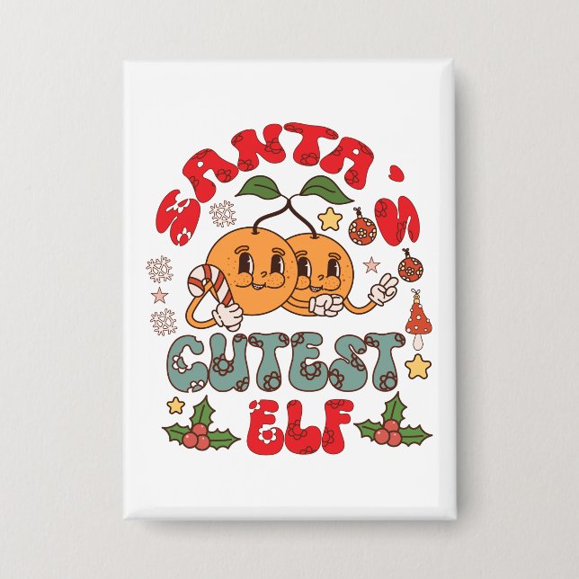 Badge Père Noël Cutest Elf Sublimation-80881 (Recto)