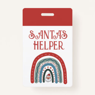 Badge Père Noël Helper Holiday, événement