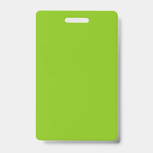 Badge Perroquet vert citron uni de couleur simple (Avant)