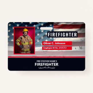 Badge Personalized Employee ID Card - Photo, Barcode,