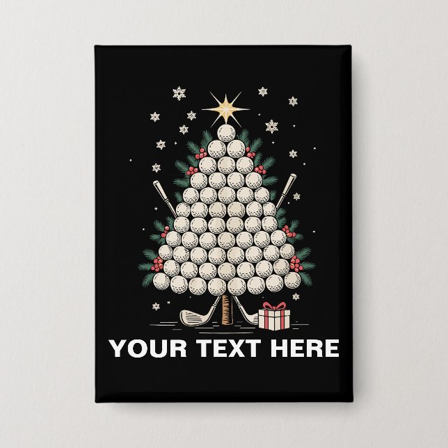 Badge Personalized Golf Christmas Tree Equipment Family (Recto)