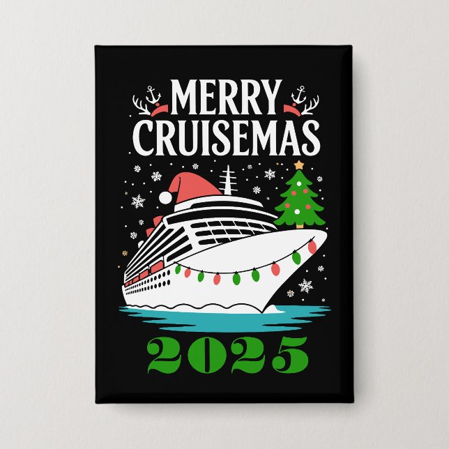 Badge Personalized Merry Cruisemas Cruise Ship Family  (Recto)