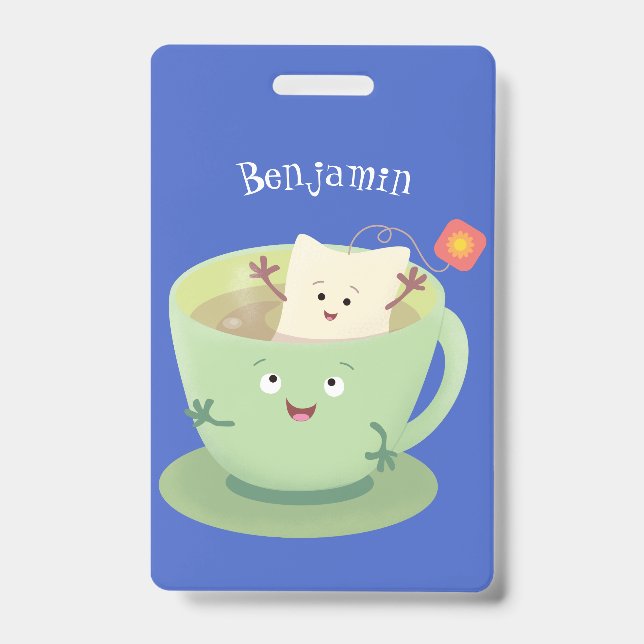Badge Personnage de dessin animé représentant un sachet  (Avant)